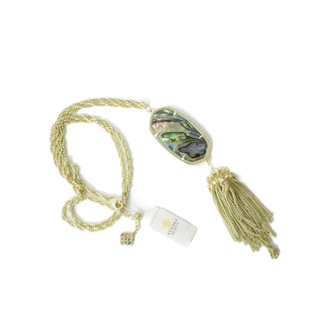 Kendra Scott Rayne Necklace 14k Gold Abalone Shell